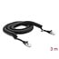 Delock RJ50 Coiled Cable male to male 3 m black