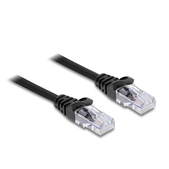 Delock RJ50 Coiled Cable male to male 3 m black