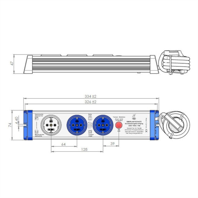 BACHMANN overbelastingsbeveiliging PDU 3-voudig serie 8110