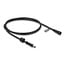 Delock DC Extension Cable 5.5 x 2.1 mm male to female with screw cap M12 x 1.75 mm thread waterproof 18 AWG 1 m black