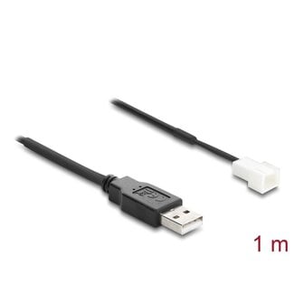 DeLOCK Delock Fan Cable USB 2.0 Type-A male to 3 pin (2 pins connected) fan connector male 1 m