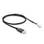 Delock Fan Cable USB 2.0 Type-A male to 3 pin (2 pins connected) fan connector male 1 m