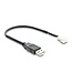 Delock Fan Cable USB 2.0 Type-A male to 3 pin (2 pins connected) fan connector male 20 cm