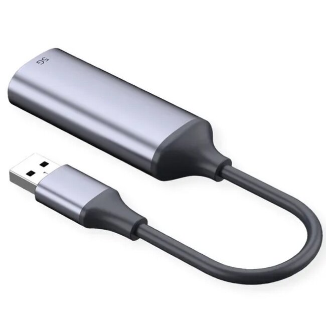 USB-A naar RJ45 LAN adapter | USB3.0 | 5 Gigabit | aluminium | 0,15 meter