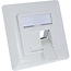 Wandcontactdoos | voor 2 compacte Keystone modules | 45° opening | wit (RAL9010)