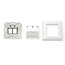 Wandcontactdoos | voor 2 Keystone modules | verhoogde opbouw | 27° opening | wit (RAL9010)