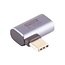 USB-C haakse adapter | links/rechts | USB4 40 Gbps | PD 100W | 8K 60Hz | metaal