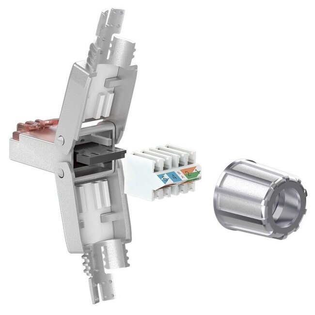 RJ45 toolless connector | CAT6 | STP | AWG22-26 | metaal | per stuk