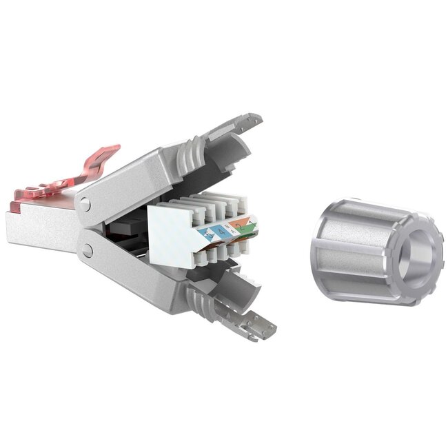 RJ45 toolless connector | CAT6 | STP | AWG22-26 | metaal | per stuk