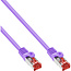 InLine® Patchkabel, S/FTP (PiMf), Cat.6, 250 MHz, PVC, koper, paars, 2m