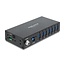 Delock Industry Hub 7 x USB 5 Gbps Type-A with 8 kV ESD protection and DIN rail mounting