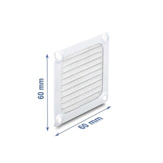 DeLOCK Delock Fan Grill 60 x 60 mm aluminum – fan dust filter with stainless steel filter mesh