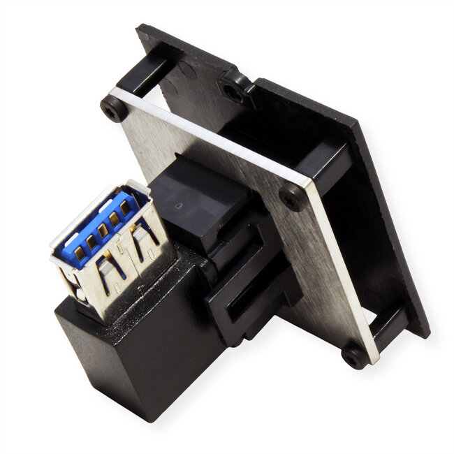 BACHMANN Frame 1xUSB 3.0, 90° uitgang zijkant