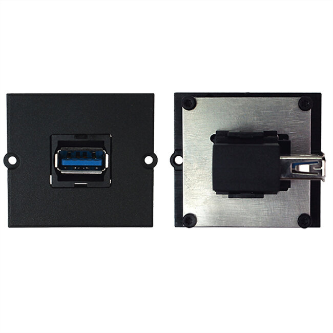 BACHMANN Frame 1xUSB 3.0, 90° uitgang zijkant