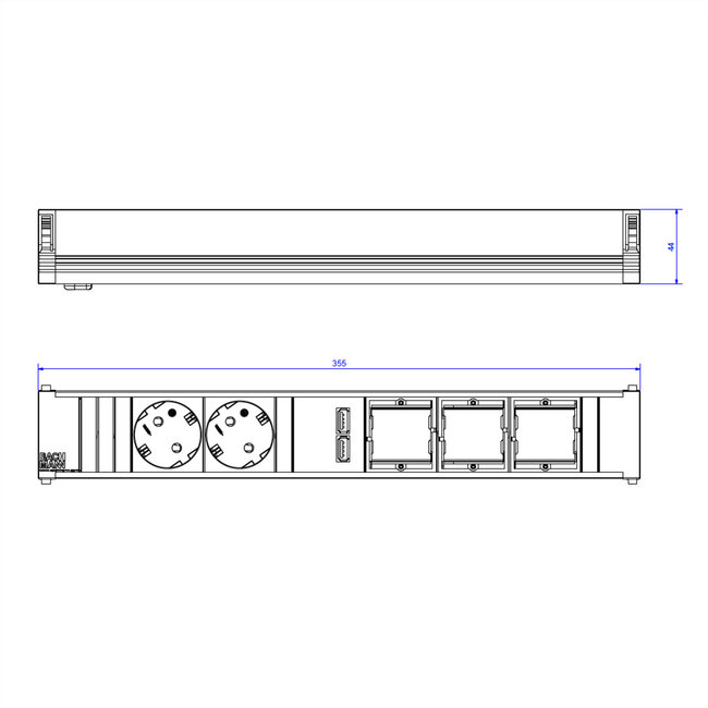BACHMANN CONI 2x Geaard stopcontact 3x ABD