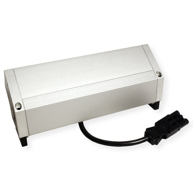 BACHMANN DESK2 2x geaard stopcontact 1x USB oplader 1x ABD, GST18 Inox