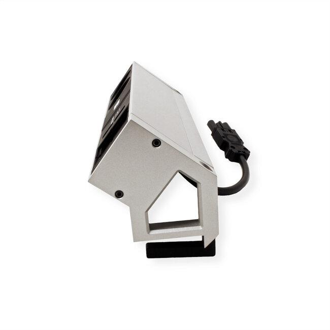 BACHMANN DESK2 2x geaard stopcontact 1x USB oplader 1x ABD, GST18 Inox