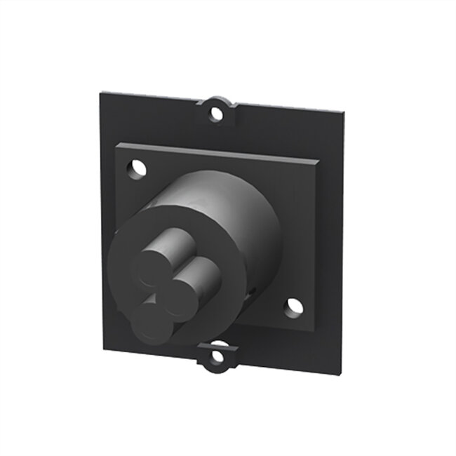 BACHMANN Frame XLR 3-polig female, Schroefklem 3-polig Afdekkap