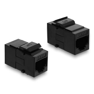 DeLOCK Delock Keystone Module Coupler RJ12 jack to RJ12 jack Cat.3 plastic black