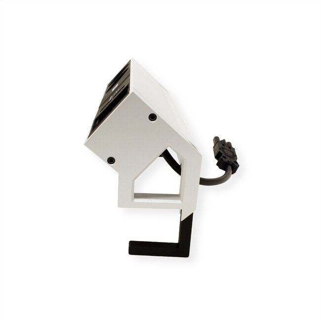 BACHMANN DESK2 2x geaard stopcontact 1x USB oplader 1x ABD GST18, wit