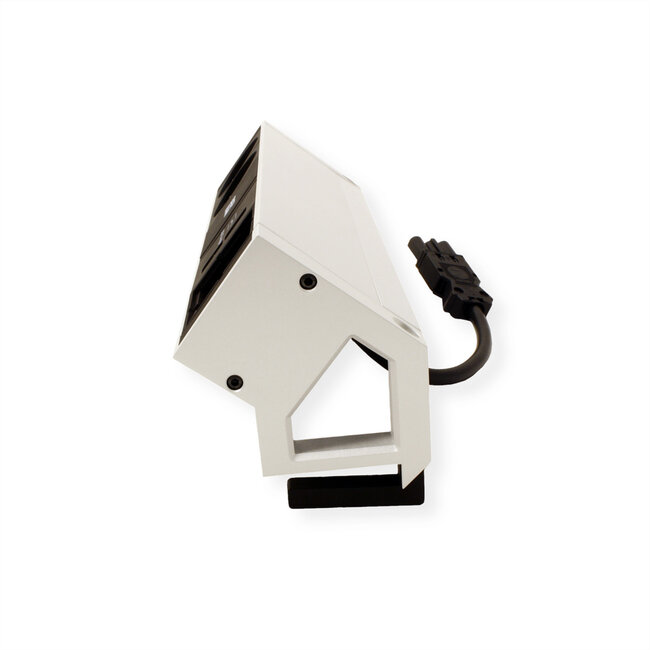 BACHMANN DESK2 2x geaard stopcontact 1x USB oplader 1x ABD GST18, wit