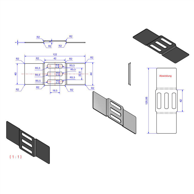 BACHMANN aansluitbeugel PDU Basic, VM profiel