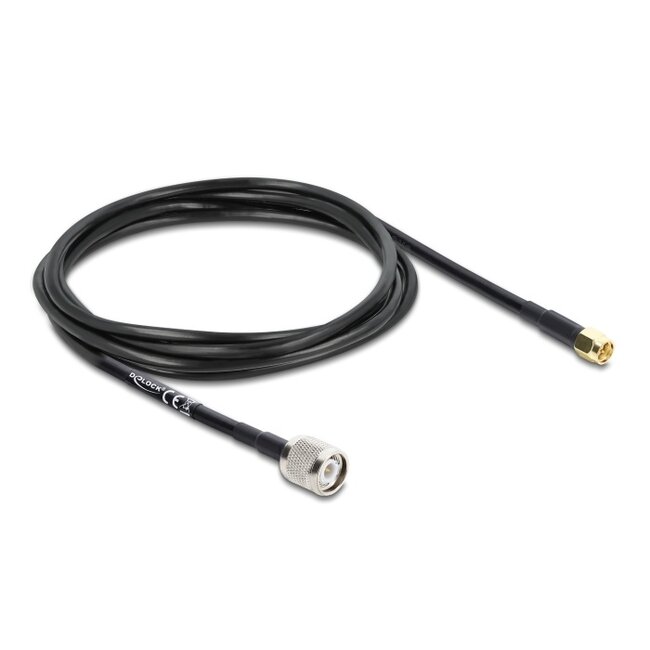 Delock Antenna Cable TNC plug to SMA plug RG-58 1.5 m