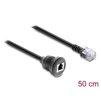 DeLOCK Delock Cable RJ12 plug to RJ12 jack for installation 50 cm black