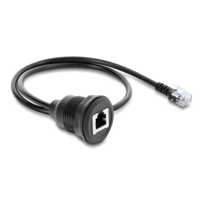 Delock Cable RJ12 plug to RJ12 jack for installation 50 cm black