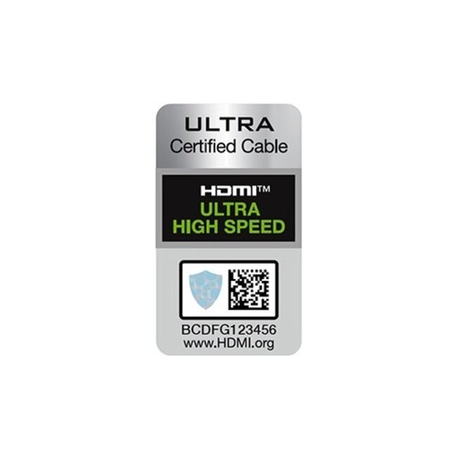 Delock Certified HDMI kabel | HDMI2.1 (8K 60Hz + HDR) | nylon | zilver | 2 meter