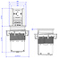 BACHMANN ELEVATOR 1xCEE7/3 1xUSB Oplader 2,0m AEH RAL9005