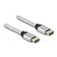 Delock Certified HDMI kabel | HDMI2.1 (8K 60Hz + HDR) | nylon | zilver | 0,50 meter
