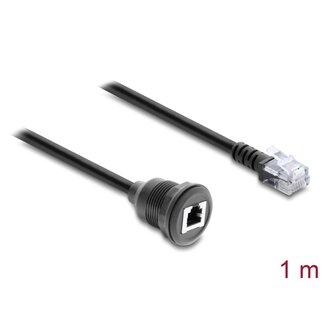 DeLOCK Delock Cable RJ12 plug to RJ12 jack for installation 1 m black