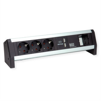 Bachmann BACHMANN Desk1 1xUSB-oplader 3x geaard stopcontact, 1xABD