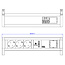 BACHMANN Desk1 1xUSB-oplader 3x geaard stopcontact, 1xABD
