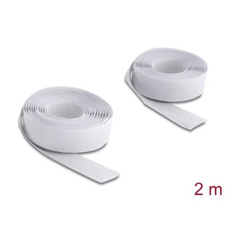 DeLOCK Delock Hook-and-loop tape self-adhesive L 2 m x W 20 mm white