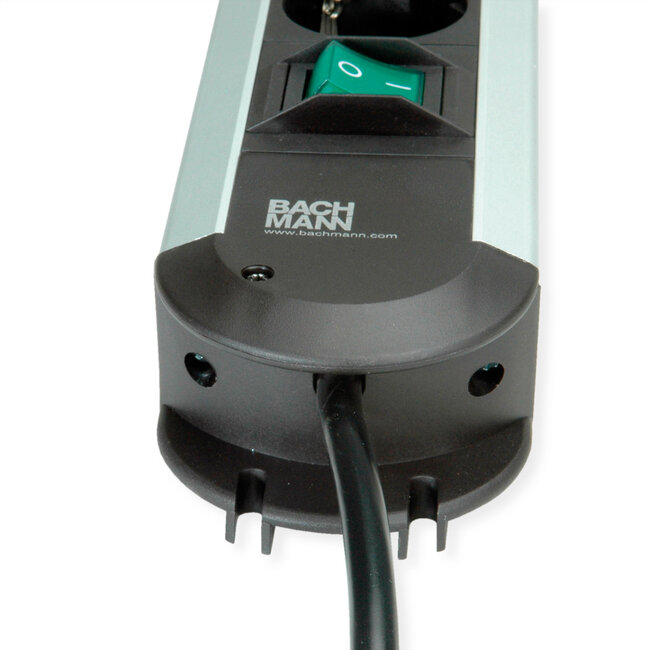 BACHMANN CONNECTUS stekkerdoos 9x geaard contact, kunststof, met schakelaar, 2,0m