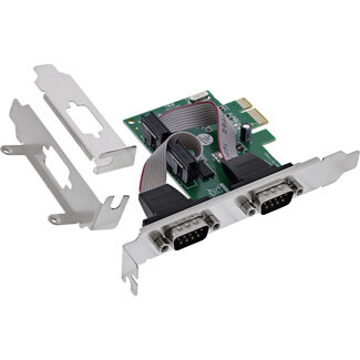 InLine InLine® PCIe 2-poorts RS-232 kaart, 2x D-Sub 9 connector, incl. laag profiel