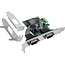 InLine® PCIe 2-poorts RS-232 kaart, 2x D-Sub 9 connector, incl. laag profiel