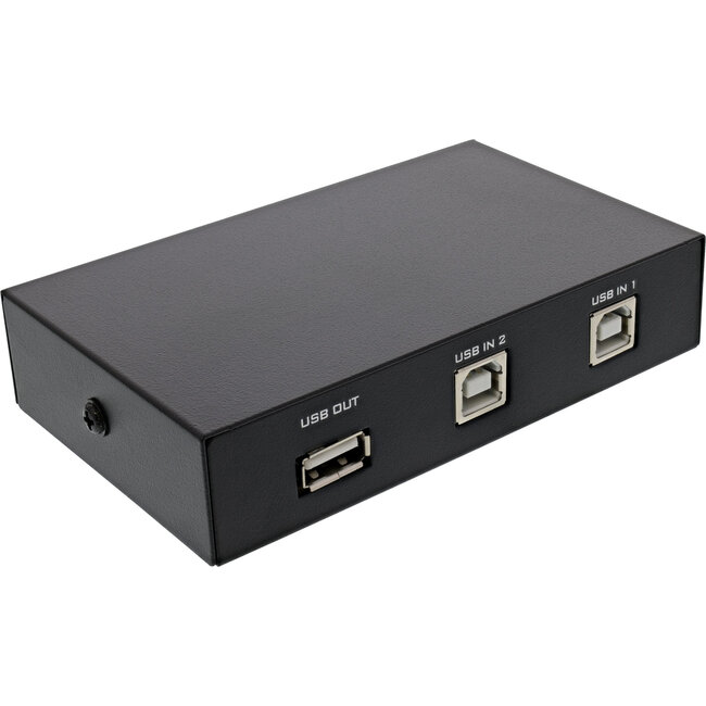 InLine® USB 2.0 handmatige schakelaar, USB-A apparaat naar 2 computers