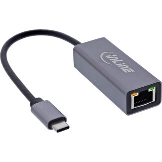InLine InLine® USB 3.2 netwerkadapterkabel, USB-C naar RJ45 Gigabit netwerk
