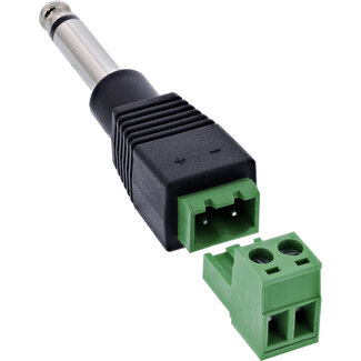 InLine InLine® 6,35 mm-stekker naar aansluitblok, mono, 2-pins