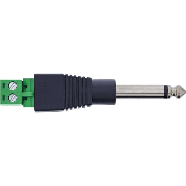 InLine® 6,35 mm-stekker naar aansluitblok, mono, 2-pins