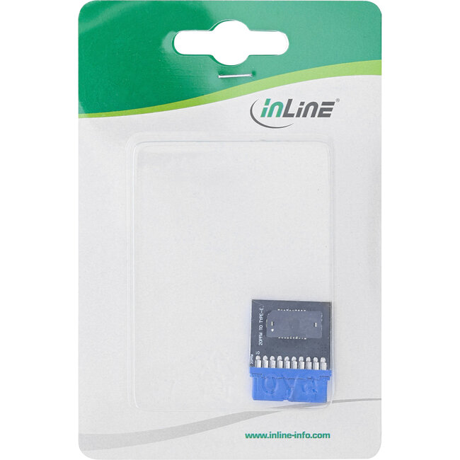 InLine® USB 3.0 naar USB 3.1 Adapter voorpaneel Key-B intern