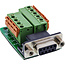 InLine® aansluitblok D-Sub 9 bus, veerklem, schroefvergrendeling