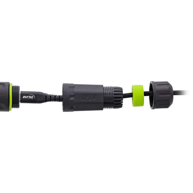 InLine® USB-C koppelaar, kort, IP68, 2x USB-C-aansluiting, afgeschermd