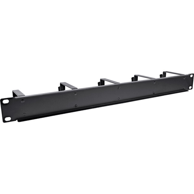 InLine® 19" kabelmanagementpaneel, 5 grote beugels, RAL9005, zwart