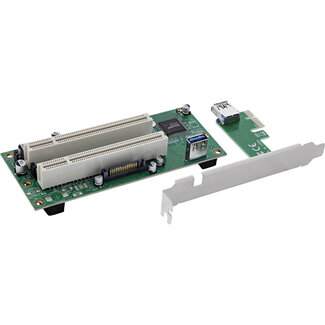 InLine InLine® Interfacekaart, PCIe x1 naar 2x PCI 32-bit, incl. 60 cm kabel