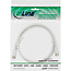 InLine® SAT-verbindingskabel, 2x afgeschermd, 2x F-male, >75dB, wit, 15m