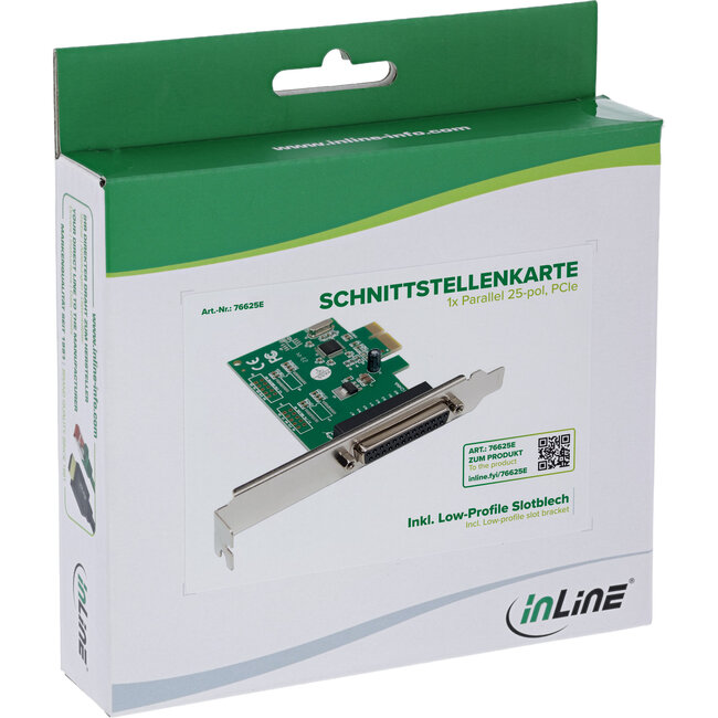 InLine® interfacekaart, 1x parallel 25-pins, PCIe